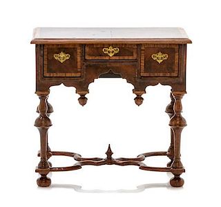 A William and Mary Style Lowboy, Height 3 x width 2 3/4 x depth 1 1/2 inches.