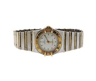 Omega Constellation 18k Gold Steel Lady&#39;s Watch