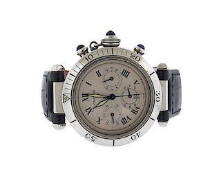Cartier Pasha Steel Chronograph Watch