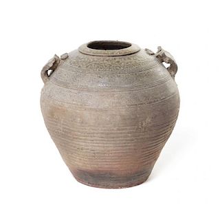 A Yueyao Celadon Glazed Pottery Jar
