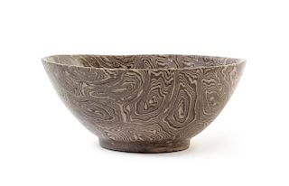 A Marbled Pottery Bowl
