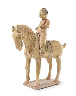 A Pottery Equestrian Figure