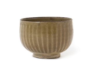 A Green Glazed Stoneware Bowl