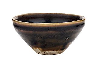 A Black Glazed Pottery Tea Bowl