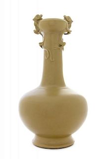 A Teadust Glazed Porcelain Vase