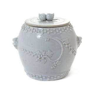 A Blanc-de-Chine Porcelain Covered Jar