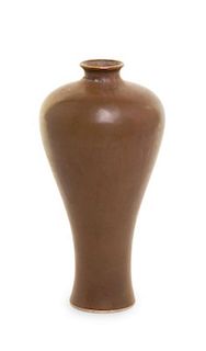 A Brown Glazed Porcelain Vase
