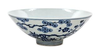 A Blue and White Porcelain Conical Bowl