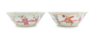 A Pair of Famille Rose Porcelain Dishes