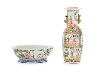 Two Famille Rose Porcelain Articles