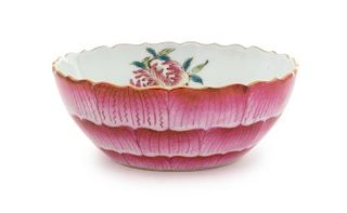 A Famille Rose Porcelain 'Lotus' Bowl