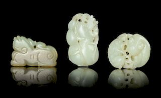 Three Carved Jade Articles