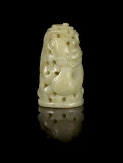 A Carved Jade Finial