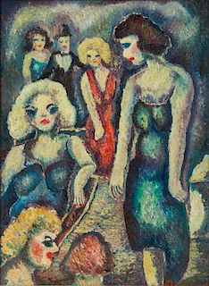 Alfred Gwynne Morang, (American, 1901-1958), The Blue Ladies