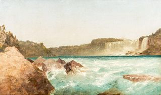 Attributed to John Frederick Kensett, (American, 1816-1872), Niagara Falls