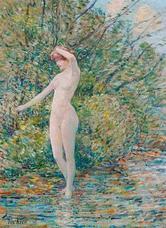 Childe Hassam, (American, 1859-1935), Nude, 1903