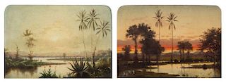 Fortunato Arriola, (American, 1827-1872), South American Landscapes, ca. 1866 (a pair of works)