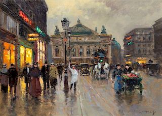 Edouard Leon Cortes, (French, 1882-1969), Avenue de l'Opera