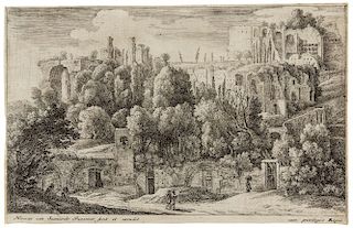 Herman van Swanevelt, (Dutch, b. circa 1600-d. before 1665), Antique Ruins of an Amphitheater, 1650-55