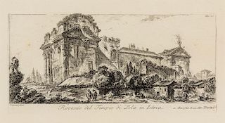 Giovanni Battista Piranesi, (Italian, 1720-1778), Rovescio del Tempio di Pola in Istria (pl. 22 of Alcune vedute di archi tri