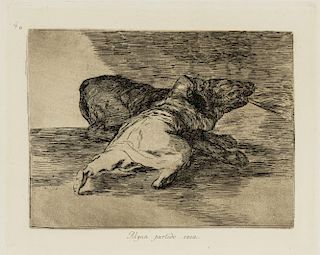 Francisco de Goya, (Spanish, 1746-1828), No saben el camino and Algun partido saca (from Los Desastres de la Guerra), c. 1799