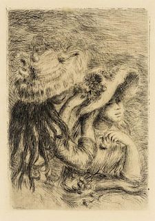 Pierre-Auguste Renoir, (French, 1841-1919), Le Chapeau Epingle (La Fille de Berthe Morisot et sa Cousine), c. 1894