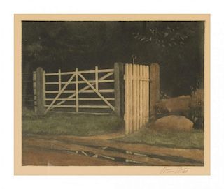 Peter Vilhelm Ilsted, (Danish, 1861-1933), Gate in a Wood, 1930