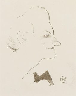 Henri de Toulouse-Lautrec, (French, 1864-1901), Yvette Guilbert (pl. 2 from Le Caf- Concert), 1893