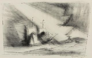 Lyonel Feininger, (American/German, 1871-1956), Off the Coast, 1951