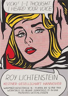 After Roy Lichtenstein, (American, 1923-1997), Kestner-Gesellschaft Hannover, 1968