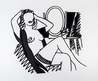 Tom Wesselmann, (American, 1931-2004), Nude and Mirror, 1990