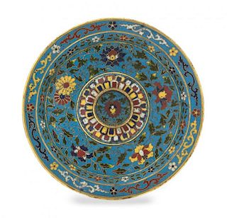 A Cloisonne Enamel Circular Cup Stand