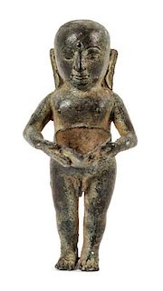 A Bronze Figure of a Buddha Boy