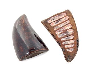Two Lacquered Bamboo Divination Runes, Bei