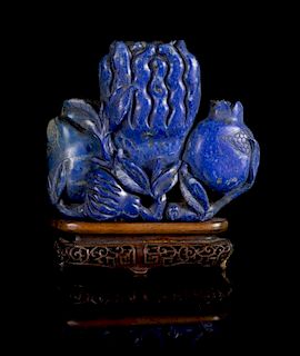 A Carved Lapis Lazuli Vase