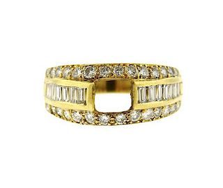 18K Gold Diamond Ring Mounting