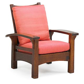 GUSTAV STICKLEY Early Bow-Arm Morris chair
