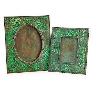 TIFFANY STUDIOS Two Pine Needle picture frames