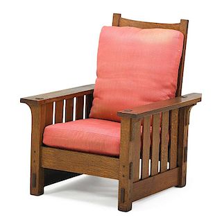 GUSTAV STICKLEY Flat-Arm Morris chair