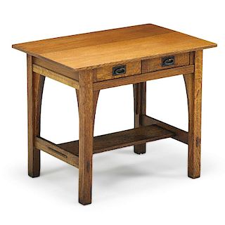 GUSTAV STICKLEY Two-drawer library table