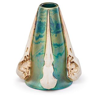 ZSOLNAY Vase with bird skulls