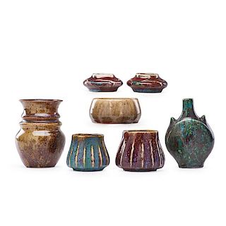 PIERRE-ADRIEN DALPAYRAT Seven vases/vessels
