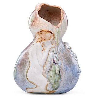 A. FINOT; JOSEPH AND PIERRE MOUGIN Gourd vase