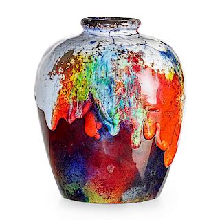 NOKE; NIXON; ROYAL DOULTON Chang ware vase