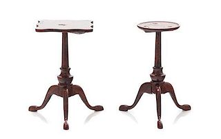 Two George III Style Kettle Stands, Height of first 2 1/8 inches.