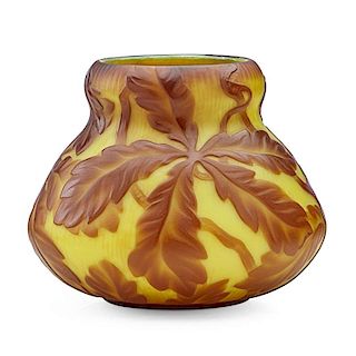 TIFFANY STUDIOS Fine wheel-carved vase