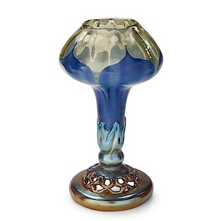 TIFFANY STUDIOS Rare Favrile glass lamp base