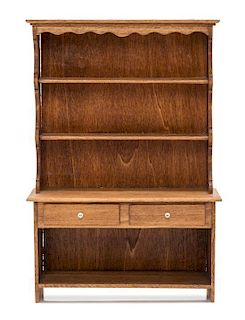 An English Style Oak Dresser, Height 6 1/2 x width 4 1/2 x depth 1 3/4 inches.