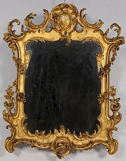 Gilt Rococo Mirror, Continental