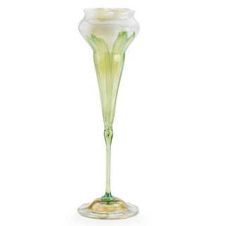 TIFFANY STUDIOS Favrile glass floriform vase